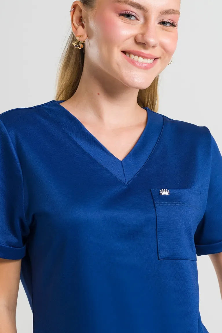 Scrub Feminino Soft - Azul Marinho