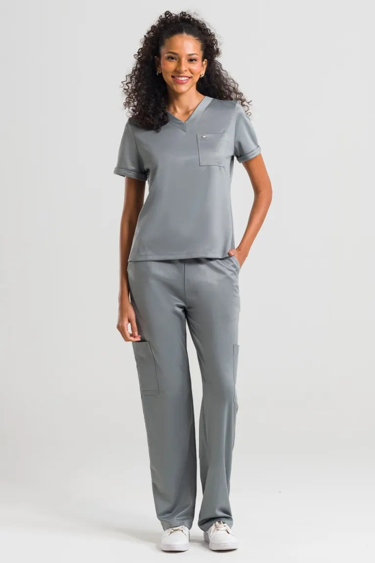 Scrub Feminino Soft - Cinza